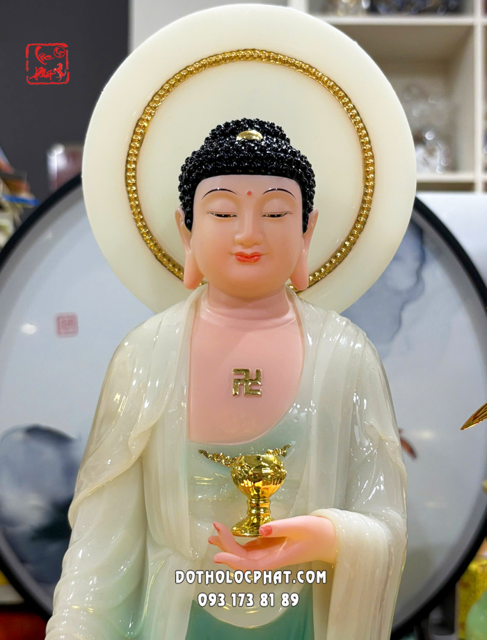 Tây Phương Tam Thánh Áo Xanh Hào Quang TPTT-060