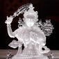 Tượng Văn Thù Bồ Tát Mật Tông Đá Lưu Ly Trắng VTMT-002
