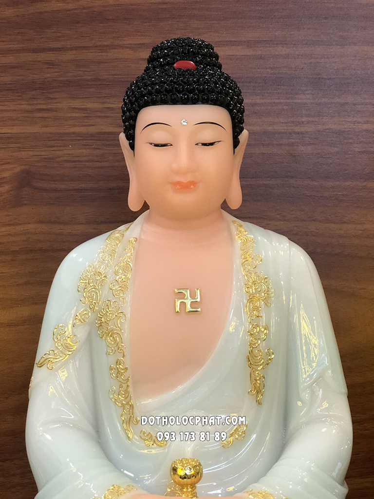 Tượng Phật A Di Đà Áo Xanh Viền Vàng ADD-015