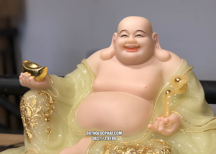 tượng Phật Di Lặc Thạch Ngọc đẹp đế mây