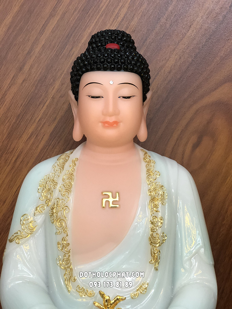 Tượng Phật Dược Sư Áo Rủ Xanh Viền Vàng DS-044