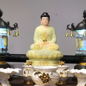 tượng Phật Bổn Sư Thích Ca Mâu Ni thạch ngọc đẹp đế 8 cạnh