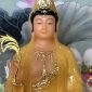 Tượng Quan Âm Bồ Tát Ngồi Bệ Đá Thạch Anh QABT-093
