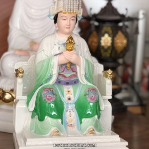 Tượng Bà Thiên Hậu Thánh Mẫu bằng Poly áo xanh đẹp nhất