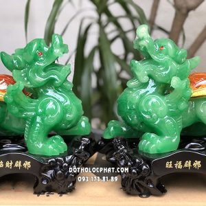 Tỳ Hưu Chiêu Tài Xanh Lục Mai Rùa THPT-018