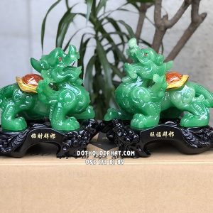 Tỳ Hưu Chiêu Tài Xanh Lục Mai Rùa THPT-018