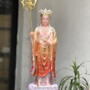 Tượng Địa Tạng Vương Bồ Tát Đứng Áo Gấm Đỏ DT-053