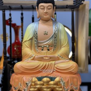 Tượng Phật Dược Sư Áo Vàng chất liệu composite đẹp