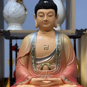 Tượng Phật Dược Sư Y Áo Đỏ bằng composite đẹp