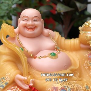 Tượng Phật Di Lặc thạch anh cá chép phú quý hữu dư