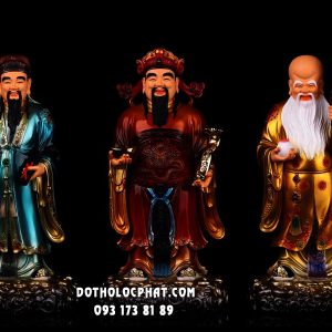 Tượng Tam Đa Phúc Lộc Thọ ngự mây bằng composite
