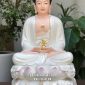 Tượng Phật Dược Sư bằng sứ trắng đế non nước