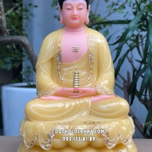 Tượng Phật Dược Sư áo rũ viền vàng