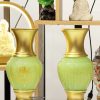 bình bông thờ cúng bằng bột đá thạch ngọc khắc tâm kinh chữ Phật đẹp
