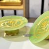 Dĩa trái cây thờ cúng bằng bột đá thạch ngọc khắc chữ Phật