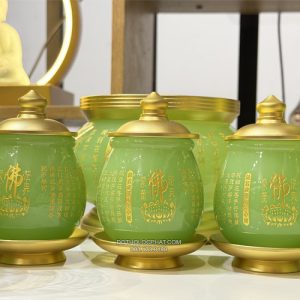 Bộ Đồ Thờ Bằng Bột Đá Thạch Ngọc đẹp