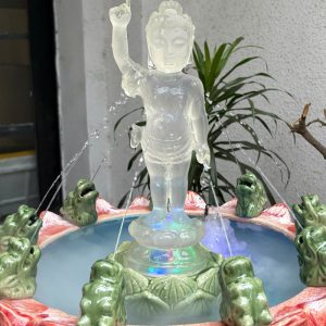 Chậu tắm Phật Cửu Long hoa sen bằng sứ men cổ đẹp nhất