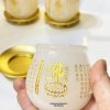 chum nước có nắp bằng bột đá trắng khắc tâm kinh chữ Phật