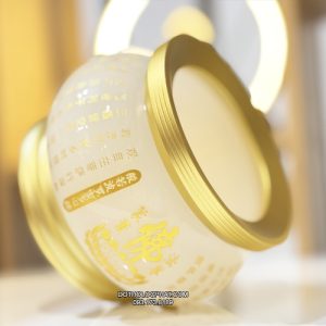 Lư hương thờ cúng bằng bột đá trắng khắc tâm kinh chữ Phật