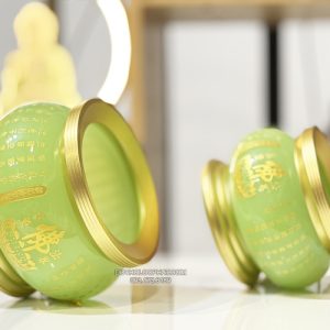 Lư hương thờ cúng bằng bột đá thạch ngọc khắc tâm kinh