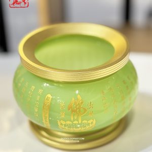 Lư hương thờ cúng bằng bột đá thạch ngọc khắc tâm kinh
