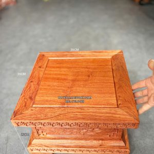 đôn đế kê tượng vuông bằng gỗ hương có 4 kích thước
