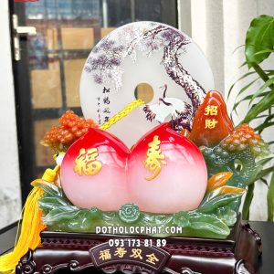 Như ý ngọc bội đào tiên phong thủy phúc lộc song toàn