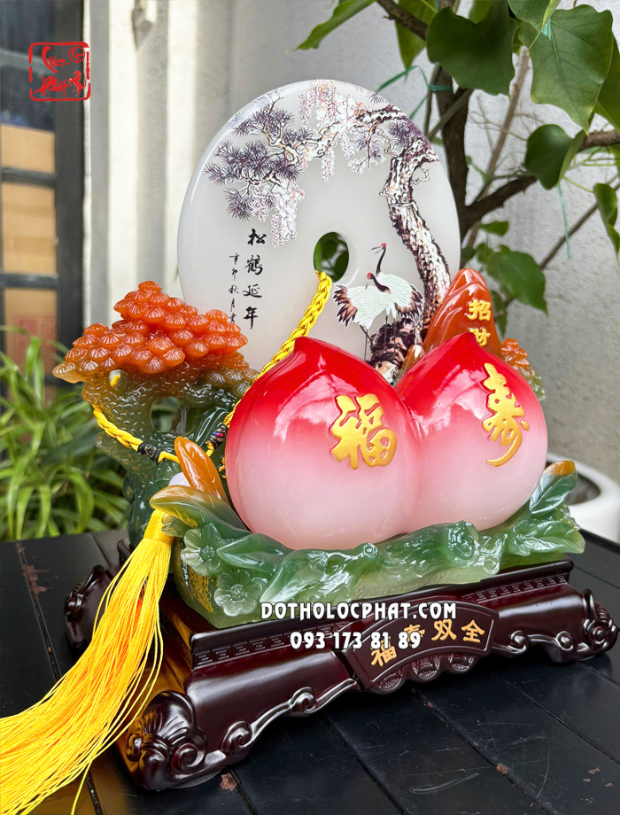 Như ý ngọc bội đào tiên phong thủy phúc lộc song toàn