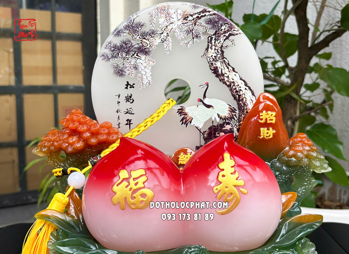 Như ý ngọc bội đào tiên phong thủy phúc lộc song toàn