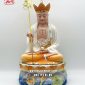 Tượng Địa Tạng Vương Bồ Tát sứ vàng đế sen sóng nước