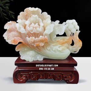 Bắp Cải Phong Thủy Màu Cẩm Thạch Đế Hoa Văn BCPT-007