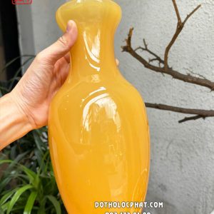 Bình bông (lọ hoa) thờ cúng đá ngọc Hoàng Long phong cách tối giản