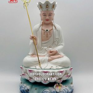 Tượng Địa Tạng Vương Bồ Tát sứ trắng đế non nước