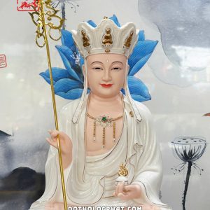 Tượng Địa Tạng Vương Bồ Tát sứ trắng đế non nước