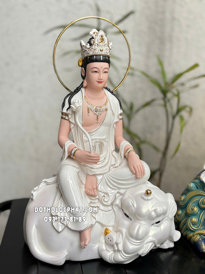 Tượng Phổ Hiền Bồ Tát Sứ Cưỡi Voi Trắng VTPH-019