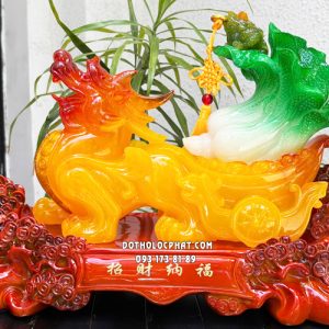Tỳ Hưu phong thủy chiêu tài vàng kéo bắp cải may mắn