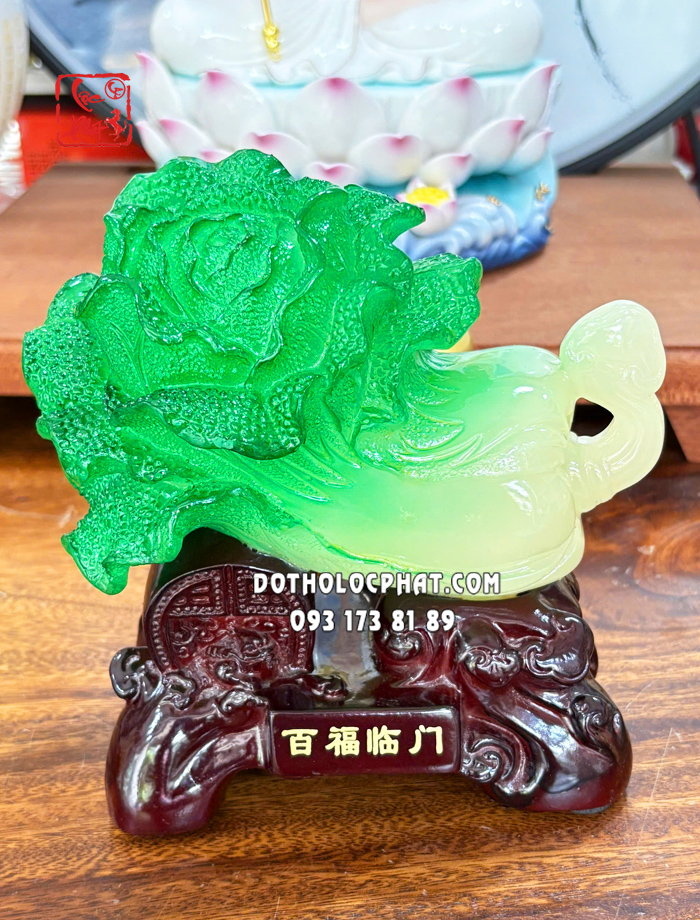 Bắp cải phong thủy như ý đế đồng xu bách phúc lâm môn