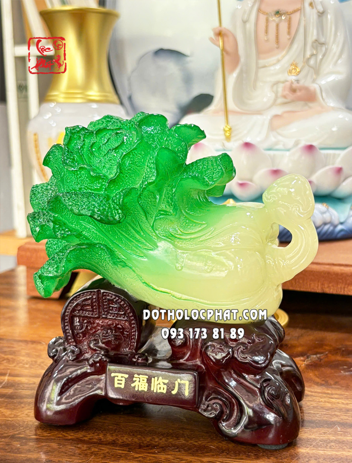 Bắp cải phong thủy như ý đế đồng xu bách phúc lâm môn