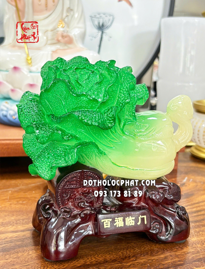Bắp cải phong thủy như ý đế đồng xu bách phúc lâm môn