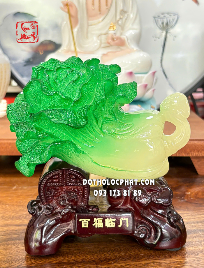 Bắp cải phong thủy như ý đế đồng xu bách phúc lâm môn