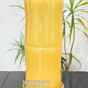 Ống đựng nhang ống trúc vàng bằng bột đá