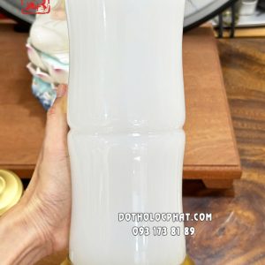 Ống trúc đựng nhang trắng giả ngọc bằng bột đá