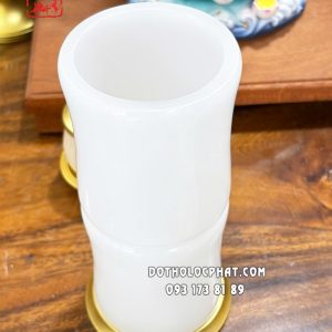 Ống trúc đựng nhang trắng giả ngọc bằng bột đá
