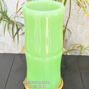 Ống trúc đựng nhang màu xanh ngọc bích bằng bột đá