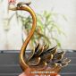Lư xông trầm thiên nga màu đồng giả cổ bằng hợp kim