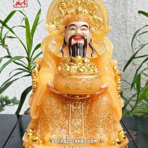 Tượng Thần Tiền thạch anh hào quang lưỡng long tranh châu