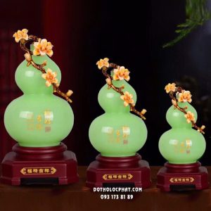 Hồ lô phong thủy xanh ngọc phúc lộc cát tường