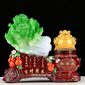 Bắp cải kim thiền hồ lô đỏ đế gỗ