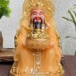 Tượng Thần Tiền Áo Vàng Thạch Anh Trơn Hào Quang TT-059