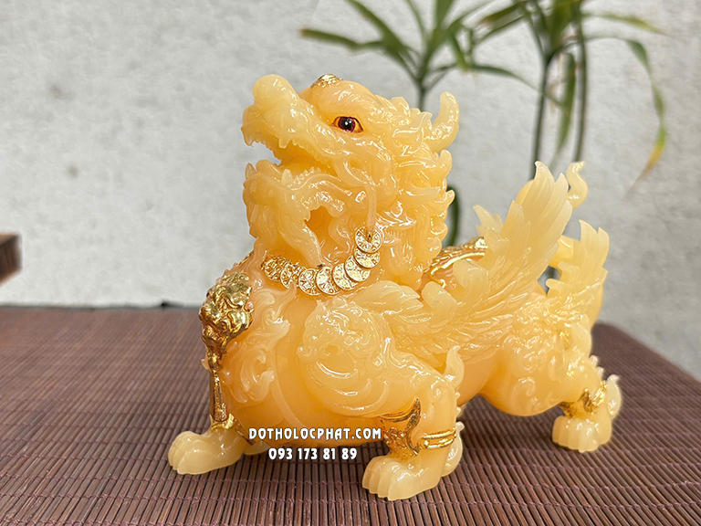 Tỳ Hưu Thiên Dực Ngậm Tiền Vàng Thạch Anh THPT-040